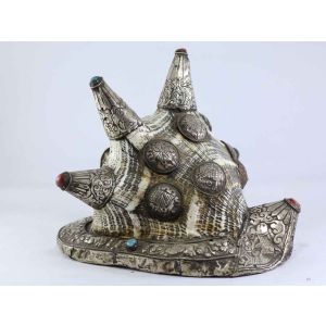 Silver Conch Shell Shankh with Four Joints