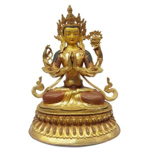 Chengrashi Statue Partly Gold Plated Extra Gold