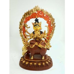  Statue of Marici Partly Gold Plated with Painted Face