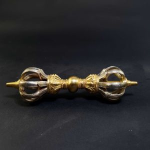 Good Quality 9 Point Vajra Dorje, Gold and Silver Plated