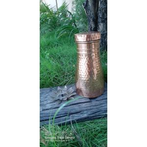 Dhaatu Pure Copper Ayurvedic Bedside Large Water Jug - 1200ml (Made in Nepal)