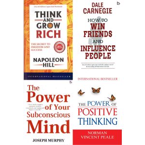 Think and grow rich, The power of your subconscious mind, The power of positive thinking & How to win friends & Influence People