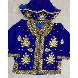  Velvet fabric Pasni set for Baby Boys