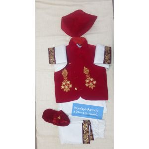 Pasni set for Baby Boys Velvet half coat