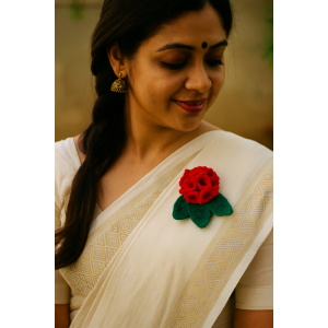 Crochet brooch / Laligurash Brooch / Rhododendron Brooch / Sari pin / Sari Hook 