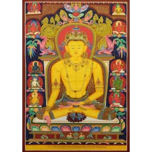  Newari Paubha of Ratnasambhava Buddha with 24k Gold