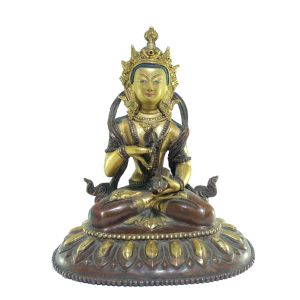 Old Stock , Tibetan Statue of Vajrasattva, Patly Gold Plated and Painted Face , Last Piece