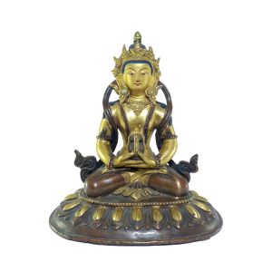  Old Stock , Tibetan Statue of Aparmita, Patly Gold Plated and Painted Face , Last Piece