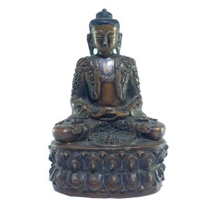  Old Stock , Super Light Weight Tibetan Statue of Amitabha Buddha, Oxidized , Last Piece, Chocolate Oxidized , Last Piece