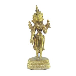  Old Stock , Tibetan Statue of Green Tara, Full Fire Gold Plated , Last Piece