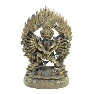  Old Stock , Tibetan Statue of Yamantaka, Full Fire Gold Plated , Last Piece