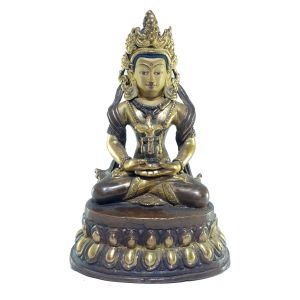  Old Stock , Tibetan Statue of Aparmita, Patly Gold Plated and Painted Face , Last Piece