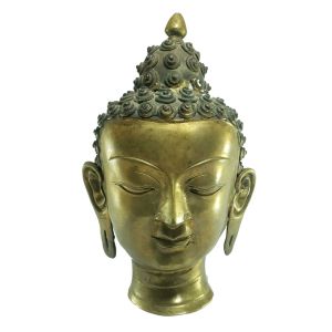 Old Stock Statue of Buddha Head Oxidized , Last Piece