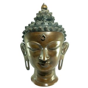  Old Stock Statue of Buddha Head Oxidized , Last Piece 