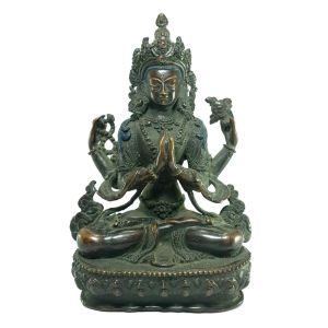  Old Stock Statue of Chenrezig Oxidized , Last Piece 