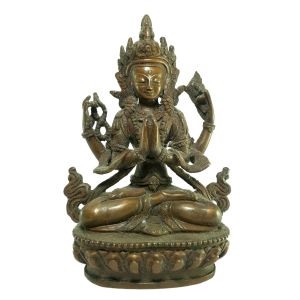  Old Stock Statue of Chenrezig Oxidized , Last Piece 