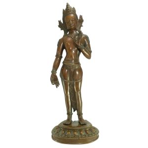  Old Stock Statue of Standing Avalokiteshvara Oxidized , Last Piece 