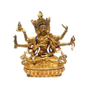  Monastery Quality Statue of Ushnisha Vijaya aka. Namgyalma , Full Gold Plated , Painted Face 