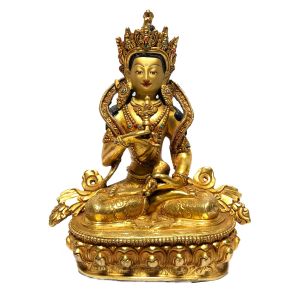  Monastery Quality Statue of Vajrasattva, Full Gold Plated , Painted Face 