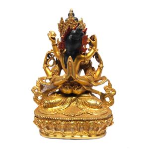  Monastery Quality Statue of Chenrezig Shakti , Full Gold Plated , Painted Face 