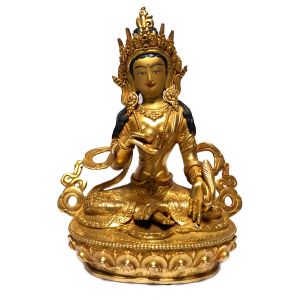  Monastery Quality Buddhist Statue of Mani Tara Full Fire Gold plated , Painted Face 