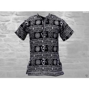 Nepali Handmade Cotton Sage Kurta , Black Dying 