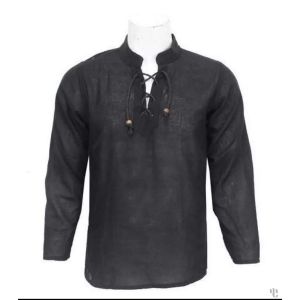 Nepali Handmade Cotton Kurta , Black Dying 