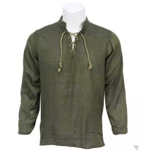 Nepali Handmade Cotton Kurta , Green Dying