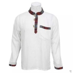 Nepali Handmade Cotton Kurta , White