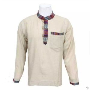 Nepali Handmade Cotton Kurta , Off White Dying 