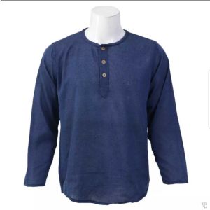 Nepali Handmade Cotton Kurta , Dark Blue Dying 
