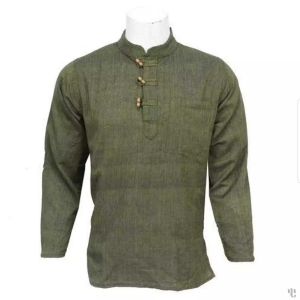 Nepali Handmade Cotton Kurta , Green Dying 