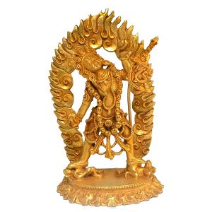 Nepali Small Statue Of Vajrayogini , Full Gold Plated 