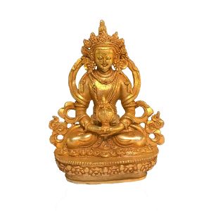 Nepali Small Statue Of Aparmita , Full Gold Plated