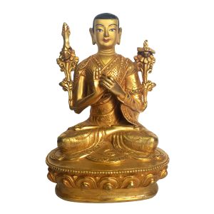 Statue of Tson Kapa, Full Gold Plated , painted Face