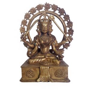  Very Rare Hindu , Old Statue of Santoshi Mata, Full Gold Plated 