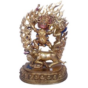 HQ Statue of Yamantaka Shakti, Full Gold Plated