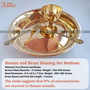 Bronze and Brass Dining Medium Set
