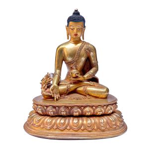 Nepali Statue Of Buddha, Full Gold Plated 