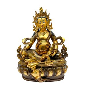  Old Stock , Nepali Statue Of Jambala, Partly Gold Plated, Painted Face 