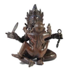  Old Stock , Statue of Mahakala Shakti, Double Color Oxidation , Now Rare 