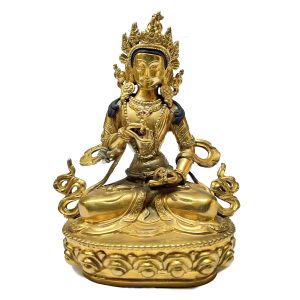 Nepali Statue Of Vajrasattva, Full Gold Plated 