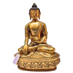  Old Stock , Nepali Statue Of Buddha, Full Gold Plated 