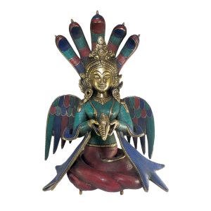 Statue of Naga Kanya with Real Stone Setting , Better Work