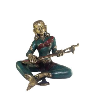 Statue of Saraswati with Real Stone Setting , Better Work