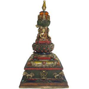 Statue of Stupa with Painted 