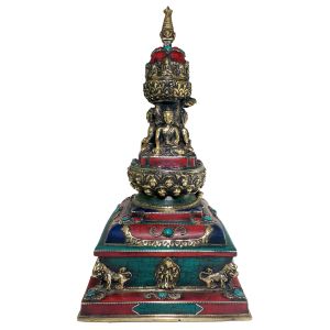 Statue of Stupa with Real Stone Setting , Better Work