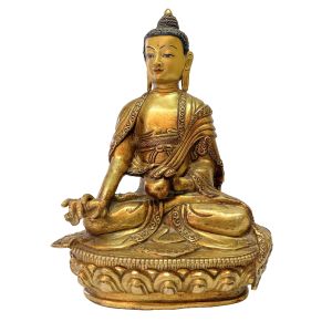 Nepali Handmade Statue Of one of Eigth form for Padmasambhava, Fire Gold Plated 