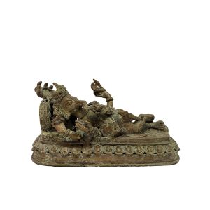 Nepali Handmade Statue Of Ganesh, Copper Antique , Antique Finishing