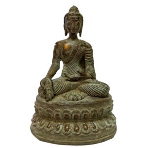  40+ Year Handmade Statue Of Ratnasambhava Buddha , Copper Antique 